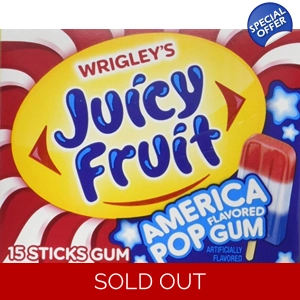 Juicy Fruit America Pop Flavoured Gum 15 Sticks